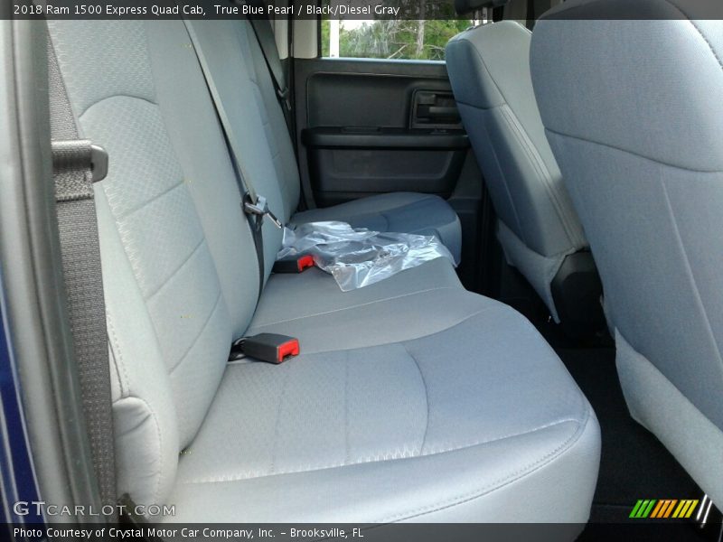 True Blue Pearl / Black/Diesel Gray 2018 Ram 1500 Express Quad Cab