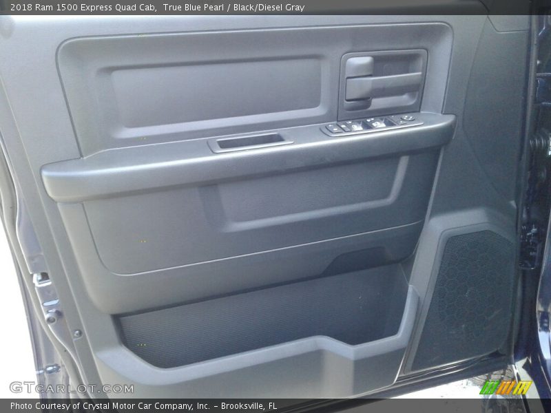 True Blue Pearl / Black/Diesel Gray 2018 Ram 1500 Express Quad Cab