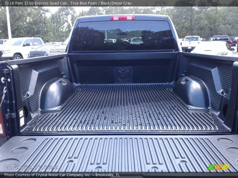 True Blue Pearl / Black/Diesel Gray 2018 Ram 1500 Express Quad Cab