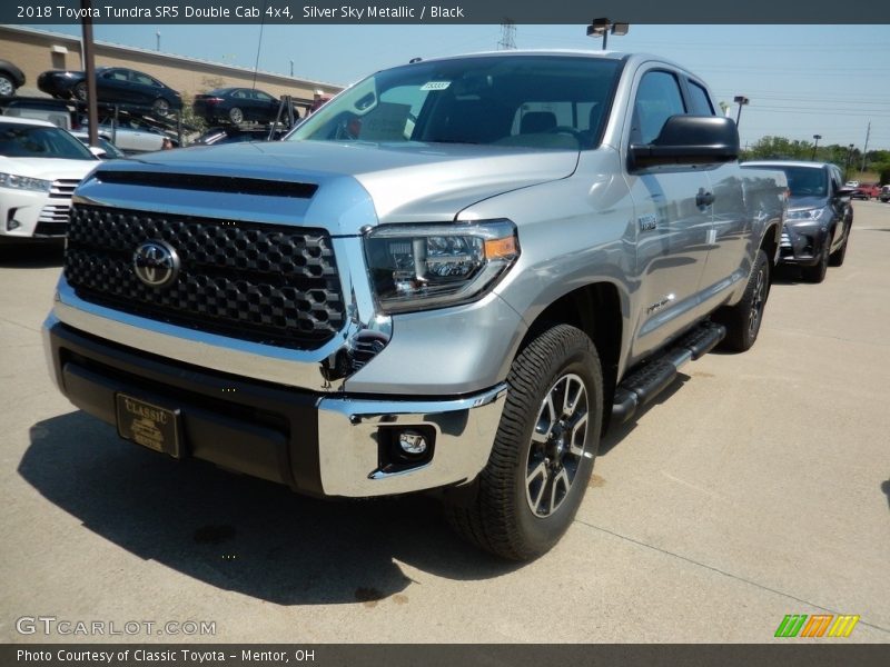 Silver Sky Metallic / Black 2018 Toyota Tundra SR5 Double Cab 4x4