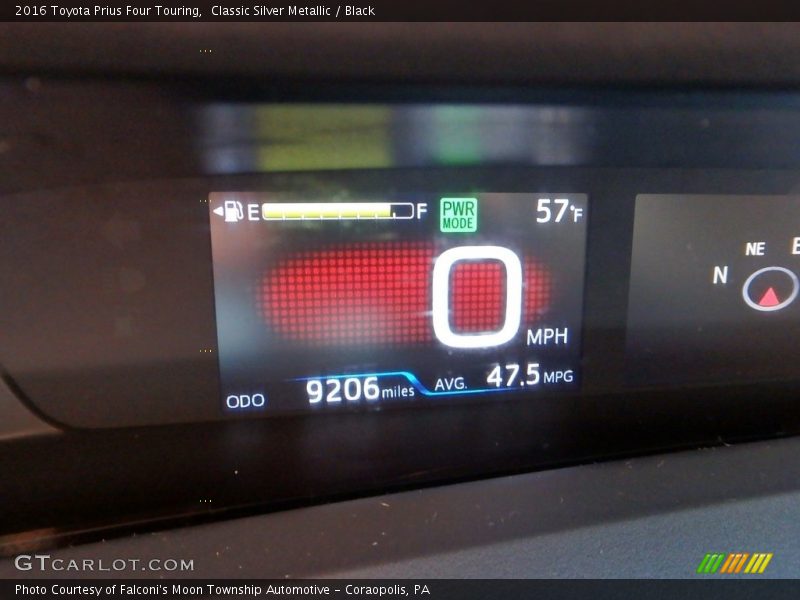 Classic Silver Metallic / Black 2016 Toyota Prius Four Touring