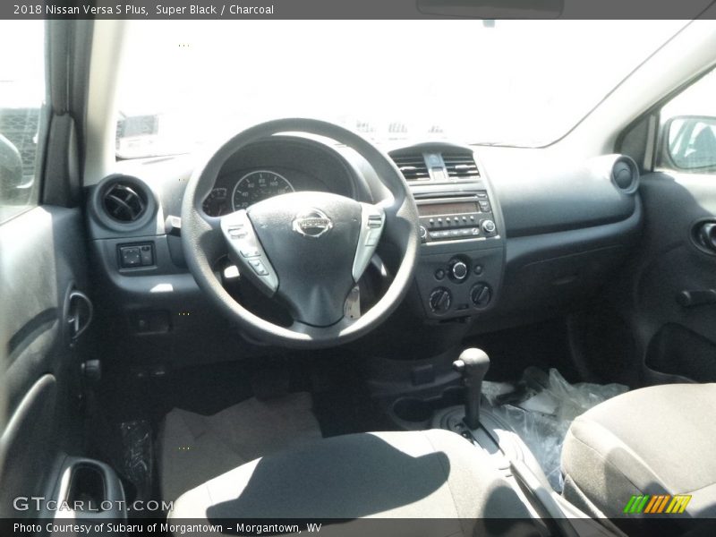 Super Black / Charcoal 2018 Nissan Versa S Plus