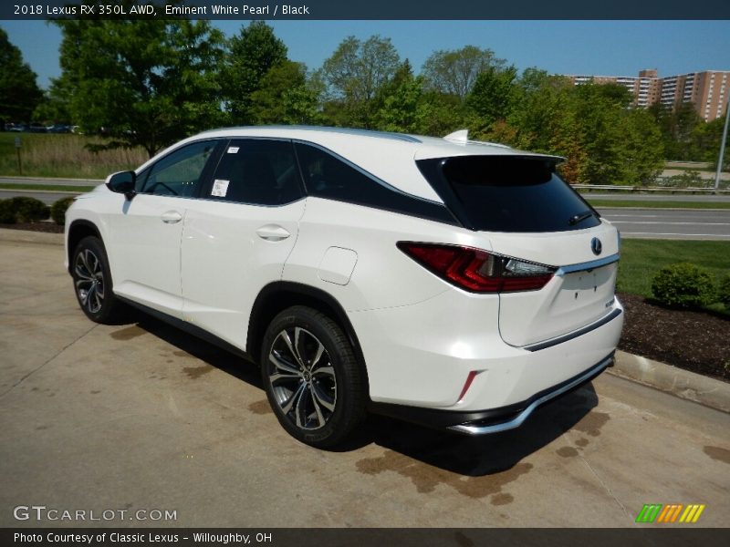 Eminent White Pearl / Black 2018 Lexus RX 350L AWD