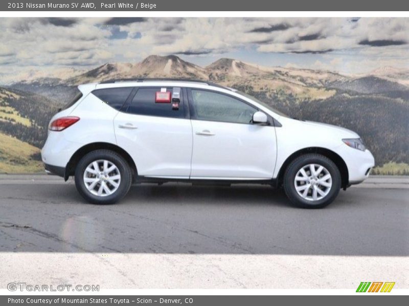 Pearl White / Beige 2013 Nissan Murano SV AWD