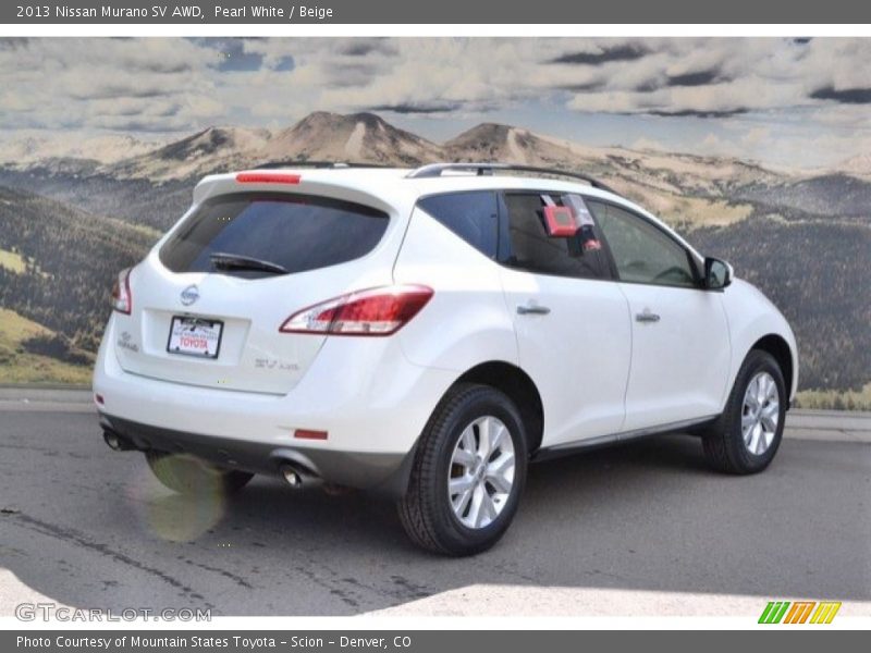 Pearl White / Beige 2013 Nissan Murano SV AWD