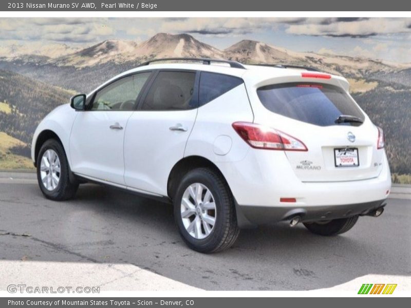Pearl White / Beige 2013 Nissan Murano SV AWD