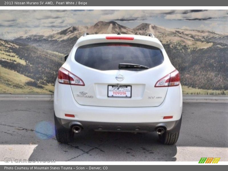 Pearl White / Beige 2013 Nissan Murano SV AWD