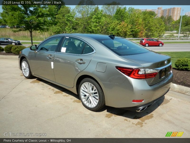 Atomic Silver / Black 2018 Lexus ES 350