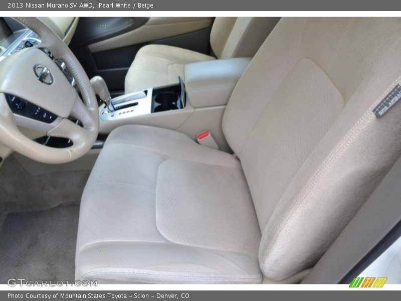 Pearl White / Beige 2013 Nissan Murano SV AWD