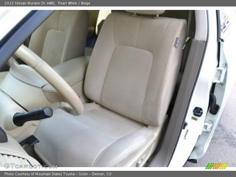 Pearl White / Beige 2013 Nissan Murano SV AWD