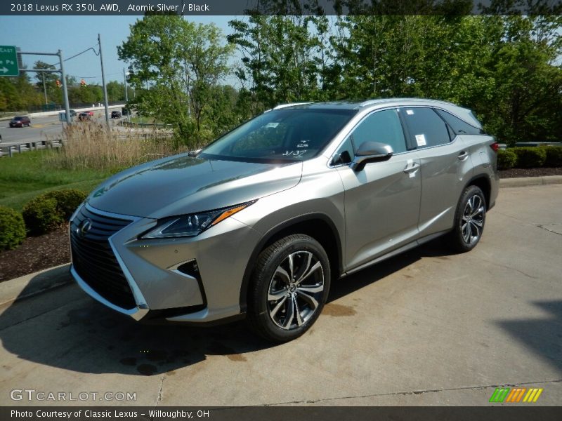 Atomic Silver / Black 2018 Lexus RX 350L AWD