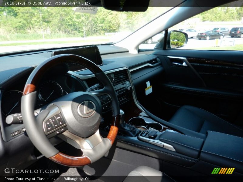 Atomic Silver / Black 2018 Lexus RX 350L AWD