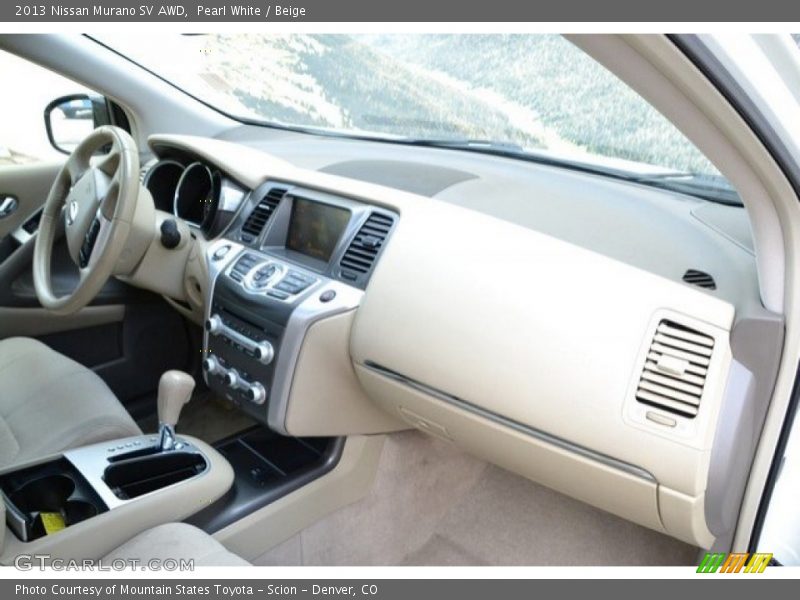 Pearl White / Beige 2013 Nissan Murano SV AWD