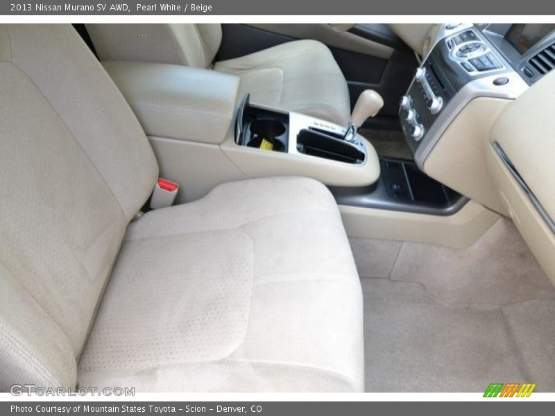Pearl White / Beige 2013 Nissan Murano SV AWD