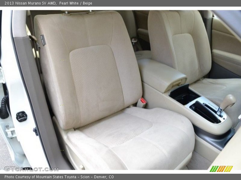 Pearl White / Beige 2013 Nissan Murano SV AWD