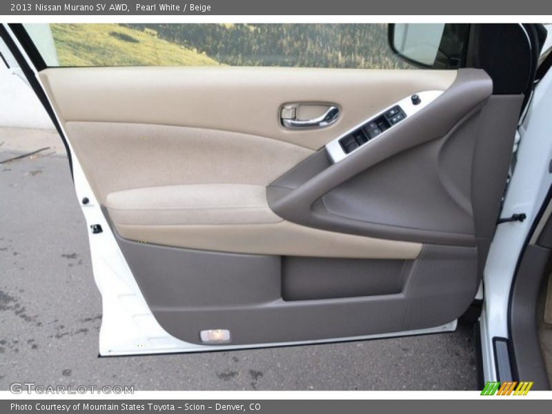 Pearl White / Beige 2013 Nissan Murano SV AWD