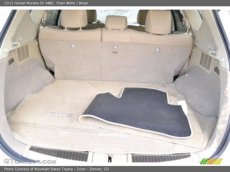 Pearl White / Beige 2013 Nissan Murano SV AWD