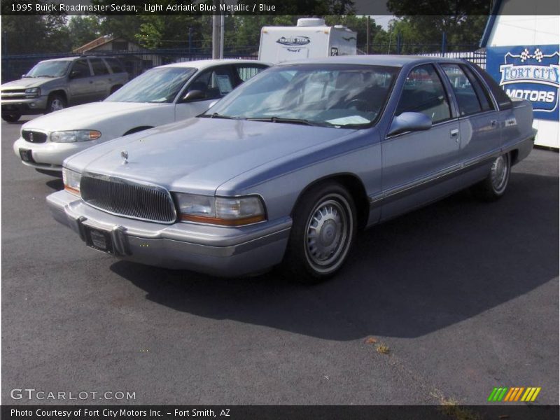 Light Adriatic Blue Metallic / Blue 1995 Buick Roadmaster Sedan