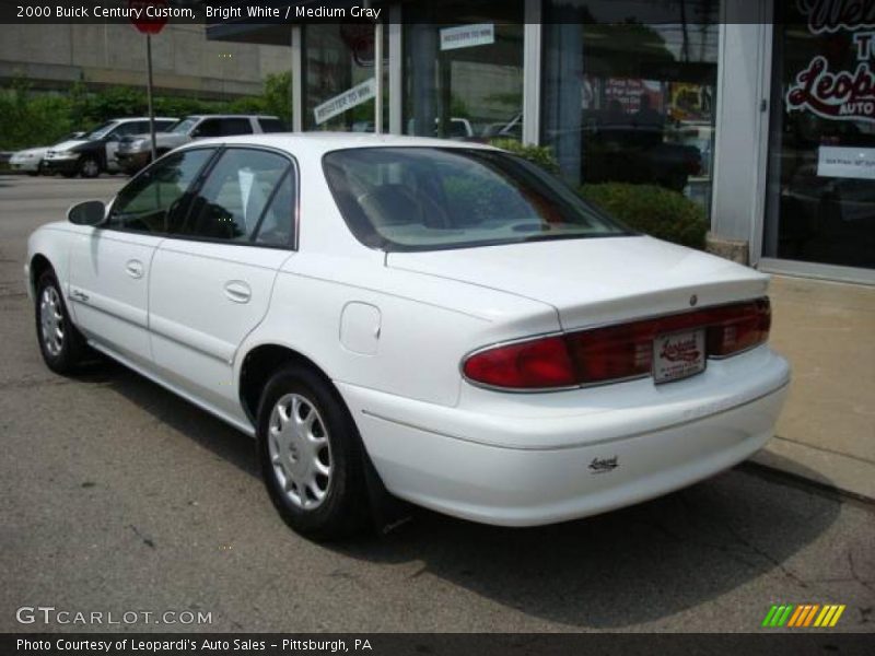 Bright White / Medium Gray 2000 Buick Century Custom