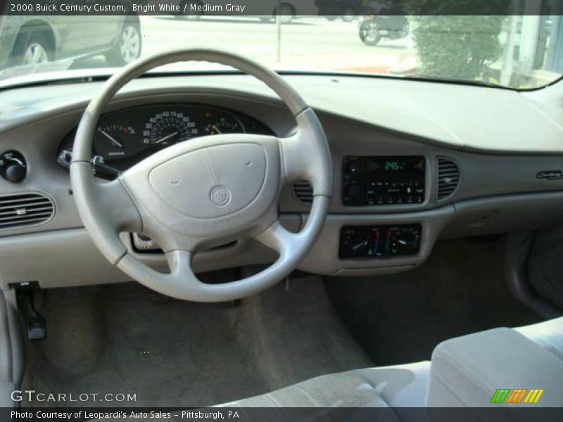 Bright White / Medium Gray 2000 Buick Century Custom