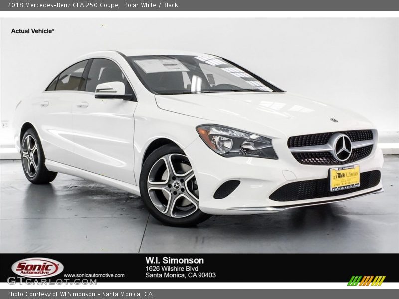 Polar White / Black 2018 Mercedes-Benz CLA 250 Coupe