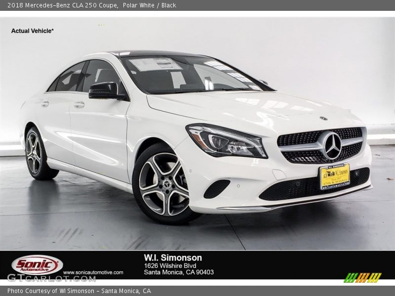 Polar White / Black 2018 Mercedes-Benz CLA 250 Coupe