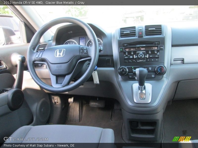 Glacier Blue Metallic / Gray 2011 Honda CR-V SE 4WD