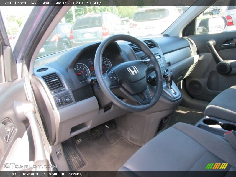 Glacier Blue Metallic / Gray 2011 Honda CR-V SE 4WD