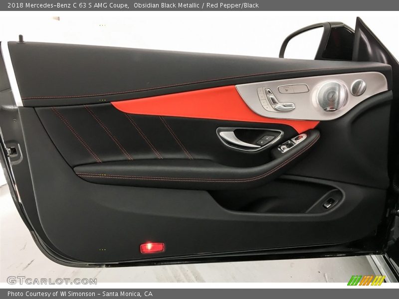 Obsidian Black Metallic / Red Pepper/Black 2018 Mercedes-Benz C 63 S AMG Coupe