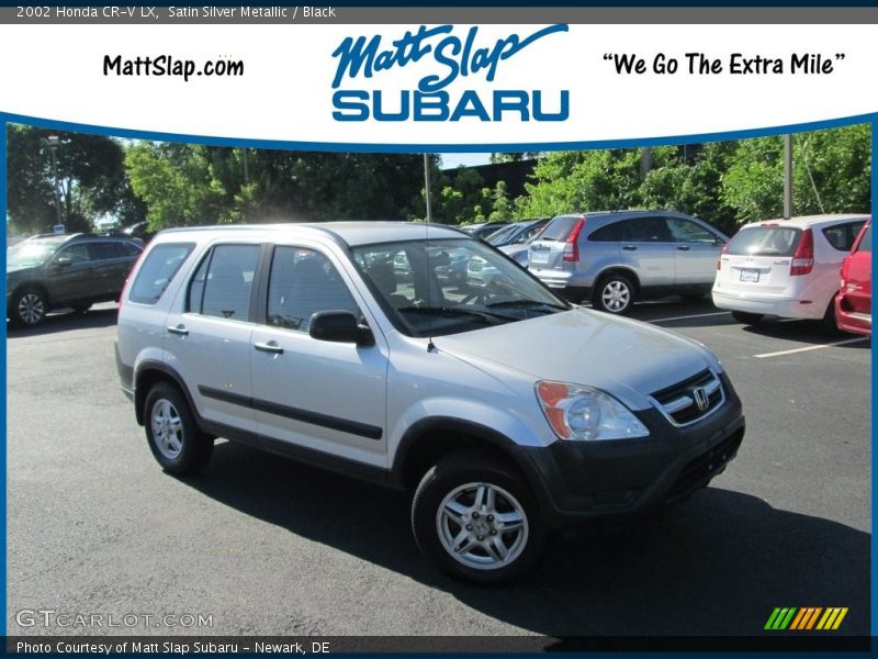 Satin Silver Metallic / Black 2002 Honda CR-V LX