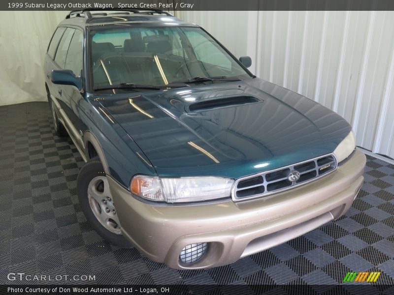 Spruce Green Pearl / Gray 1999 Subaru Legacy Outback Wagon