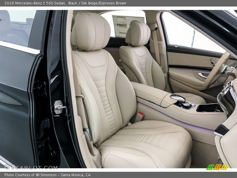Black / Silk Beige/Espresso Brown 2018 Mercedes-Benz S 560 Sedan