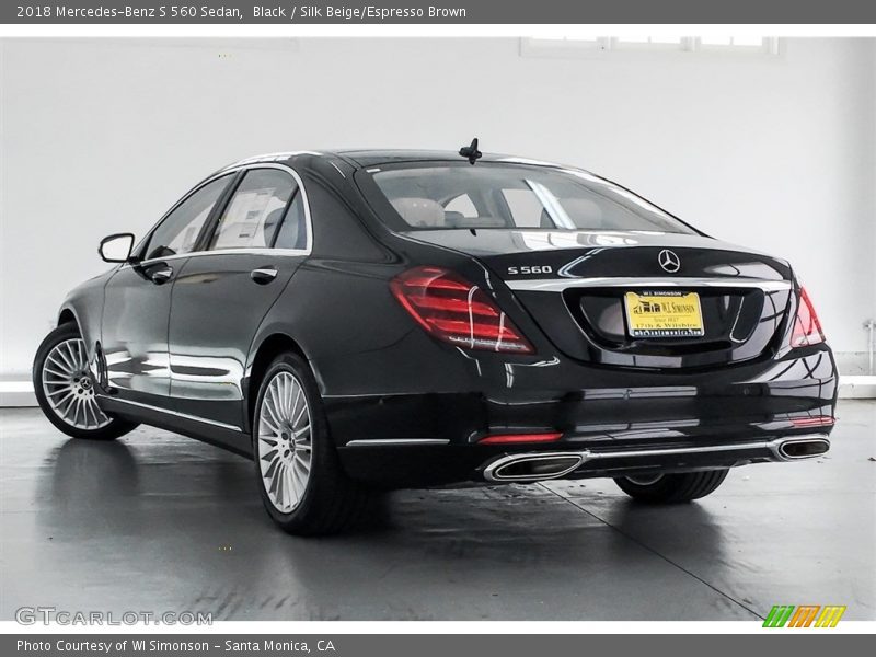 Black / Silk Beige/Espresso Brown 2018 Mercedes-Benz S 560 Sedan