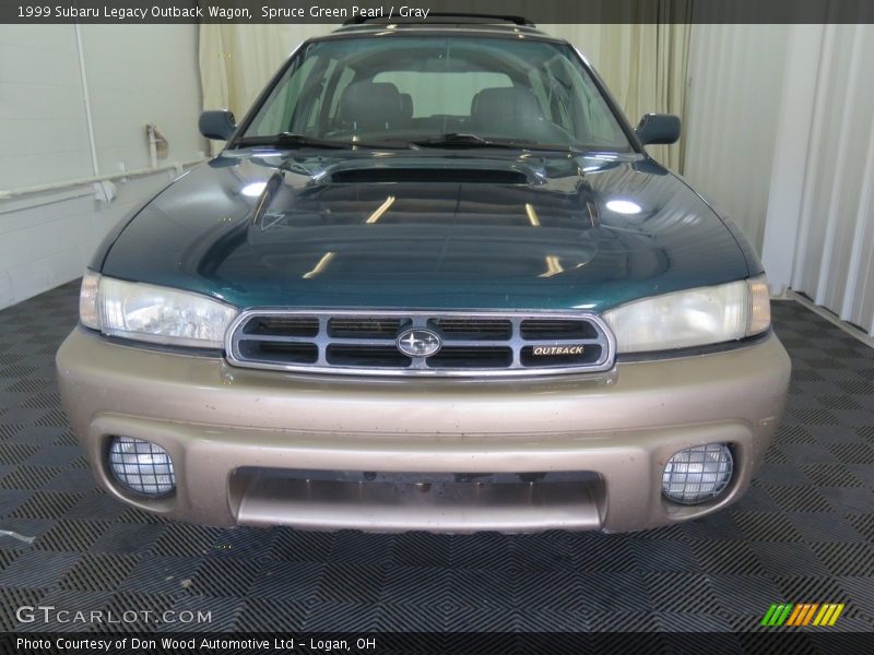 Spruce Green Pearl / Gray 1999 Subaru Legacy Outback Wagon