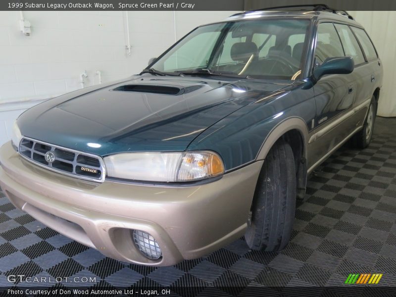 Spruce Green Pearl / Gray 1999 Subaru Legacy Outback Wagon