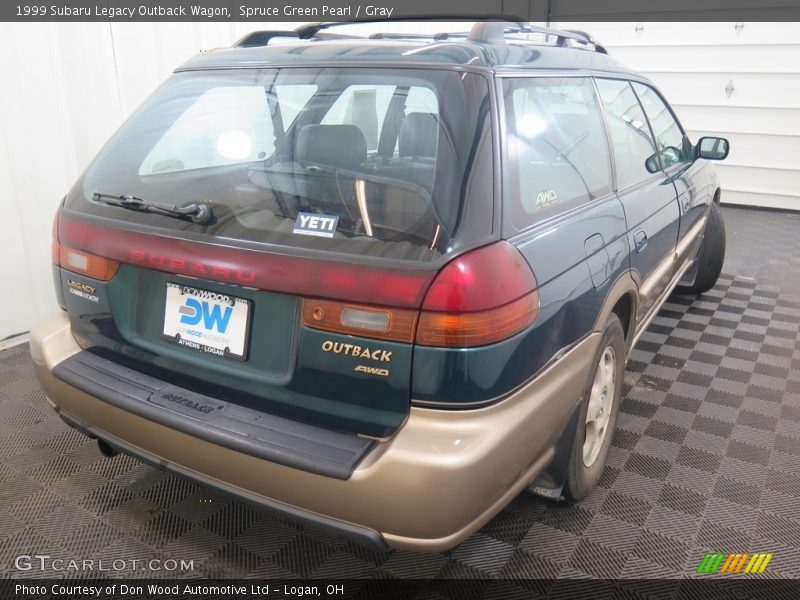 Spruce Green Pearl / Gray 1999 Subaru Legacy Outback Wagon