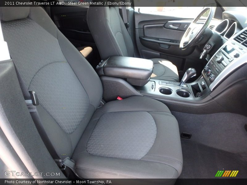 Steel Green Metallic / Ebony/Ebony 2011 Chevrolet Traverse LT AWD