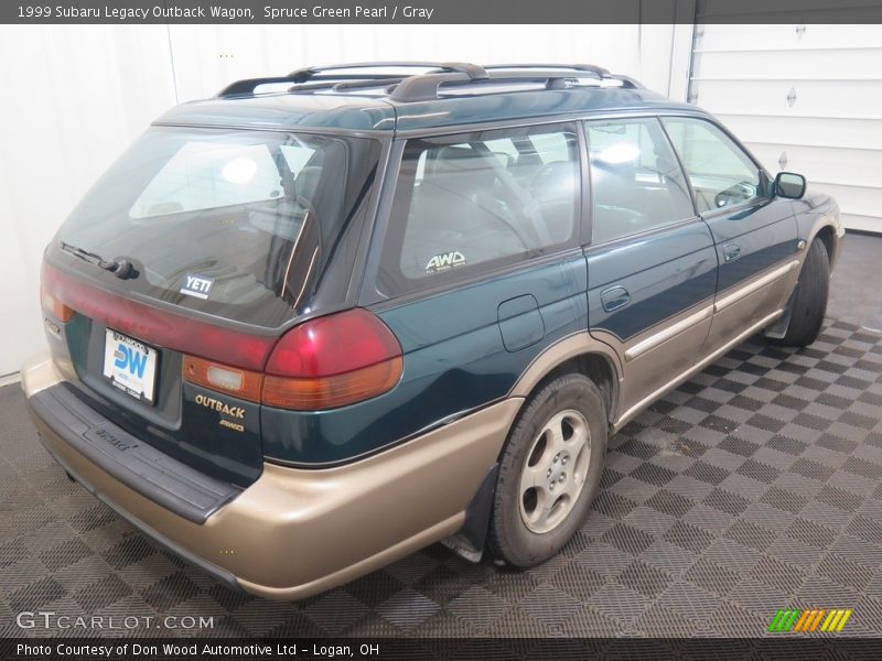 Spruce Green Pearl / Gray 1999 Subaru Legacy Outback Wagon