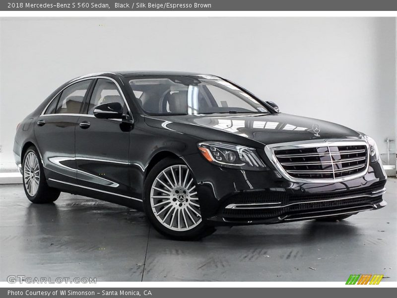 Black / Silk Beige/Espresso Brown 2018 Mercedes-Benz S 560 Sedan