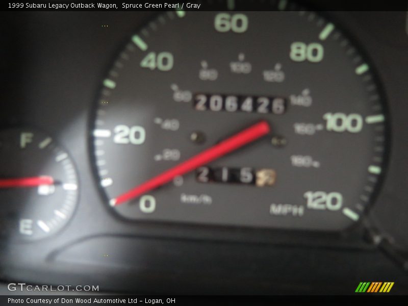 Spruce Green Pearl / Gray 1999 Subaru Legacy Outback Wagon