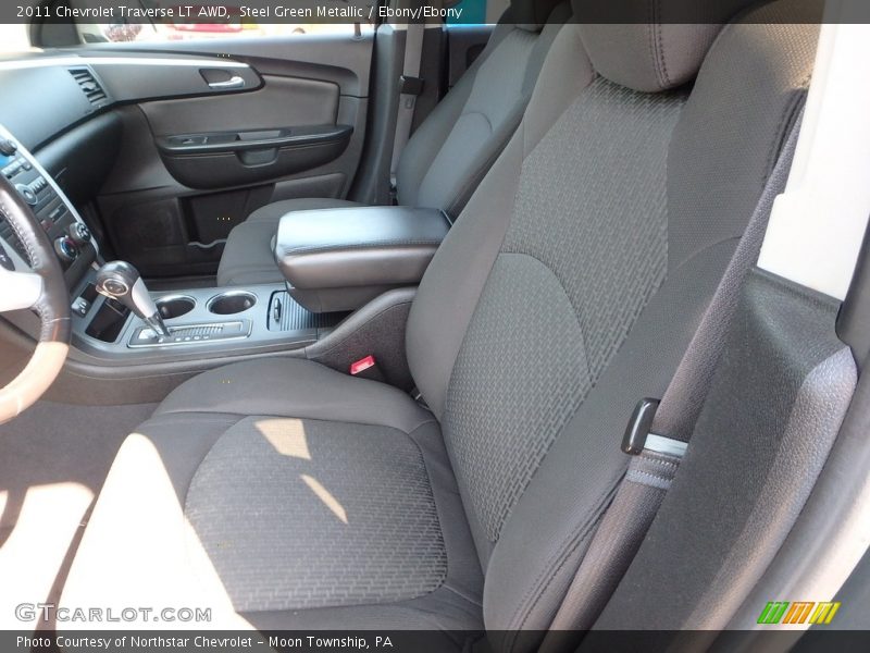 Steel Green Metallic / Ebony/Ebony 2011 Chevrolet Traverse LT AWD