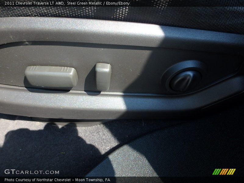 Steel Green Metallic / Ebony/Ebony 2011 Chevrolet Traverse LT AWD