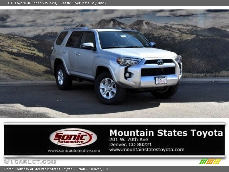 Classic Silver Metallic / Black 2018 Toyota 4Runner SR5 4x4