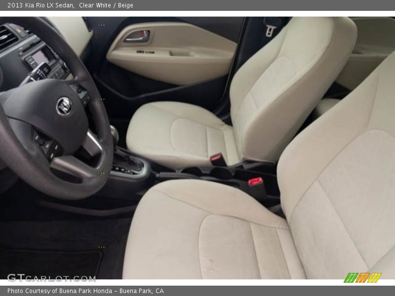 Clear White / Beige 2013 Kia Rio LX Sedan