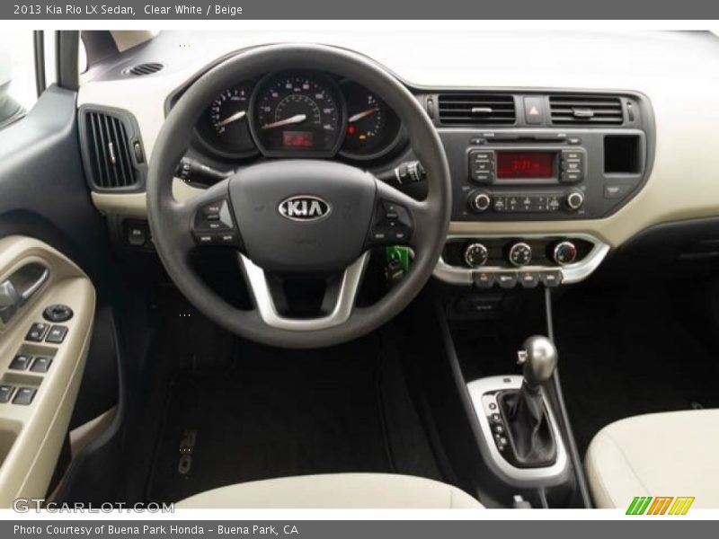 Clear White / Beige 2013 Kia Rio LX Sedan
