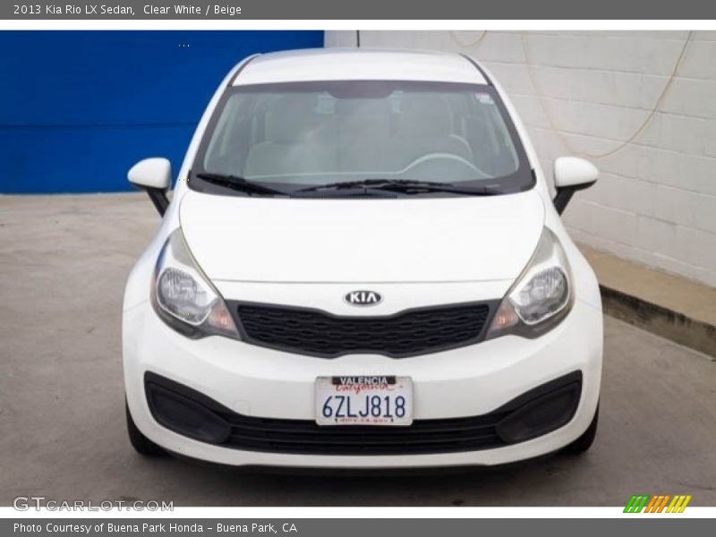 Clear White / Beige 2013 Kia Rio LX Sedan