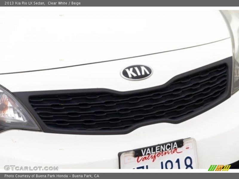 Clear White / Beige 2013 Kia Rio LX Sedan
