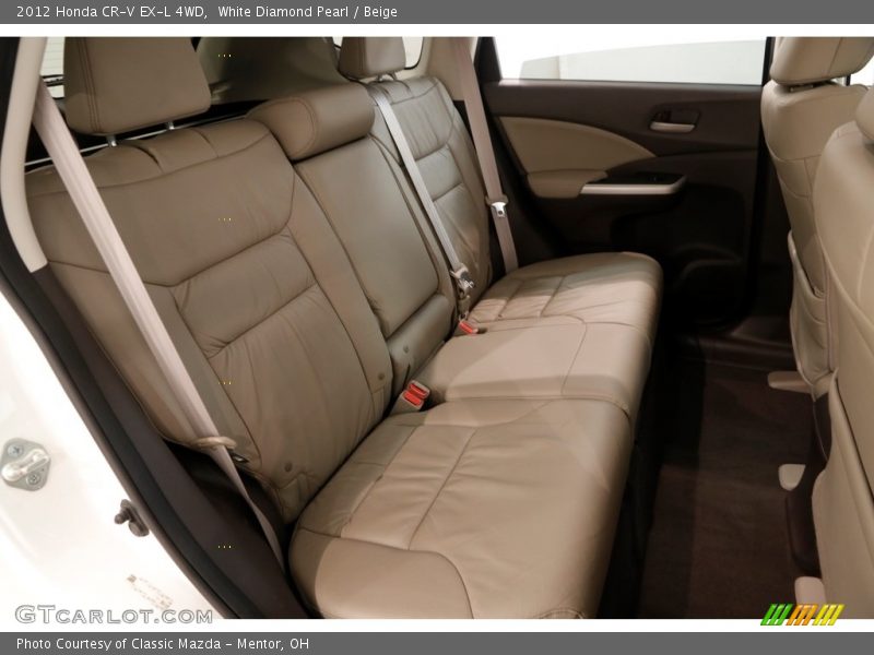 White Diamond Pearl / Beige 2012 Honda CR-V EX-L 4WD