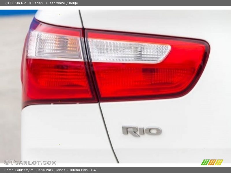 Clear White / Beige 2013 Kia Rio LX Sedan