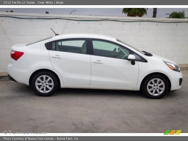 Clear White / Beige 2013 Kia Rio LX Sedan